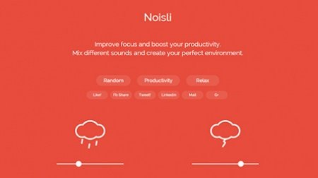 Noisli: генератор фоновых шумов